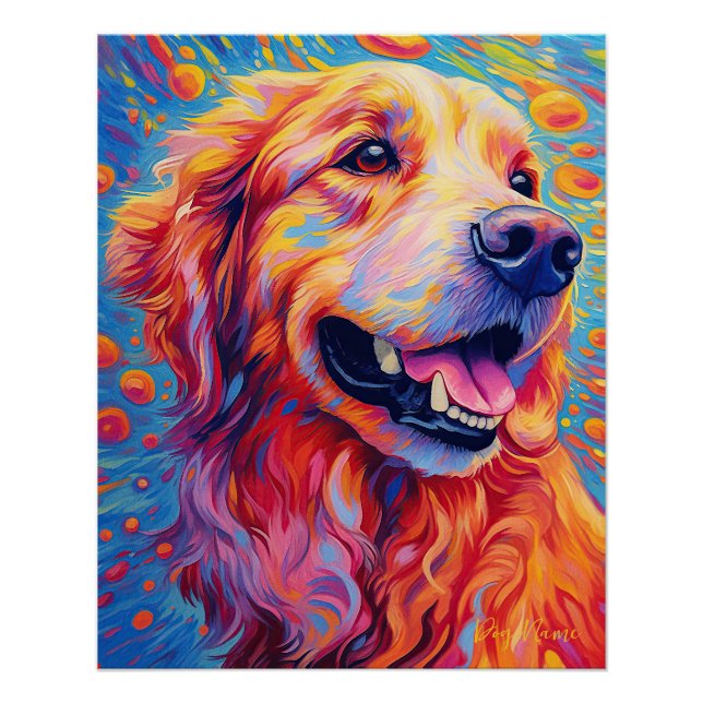 The Golden Retriever Dog 004 - Zetton Ziana Poster (Front)