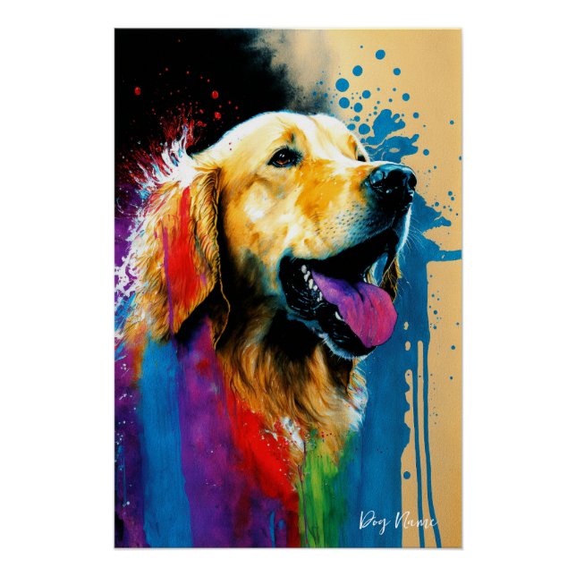 The Golden Retriever Dog - Composition 005 Poster (Front)