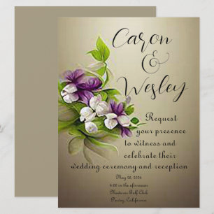 “The Golden Review” 6.5”x8.74” Wedding Invitation
