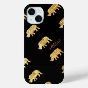 the golden rhino iPhone 15 case