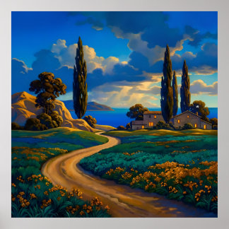 The Golden Road to Evening Shores Poster