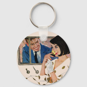 The Golden Rose Key Ring