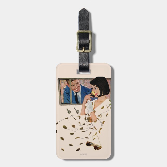 The Golden Rose Luggage Tag (Front Vertical)