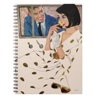 The Golden Rose Spiral Notebook