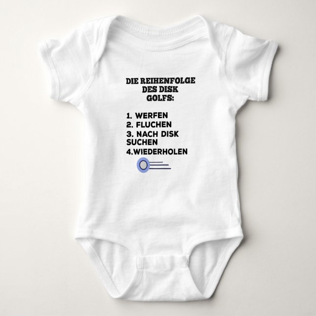 The Golden Rule Of Disc Golf Baby Bodysuit (Front)