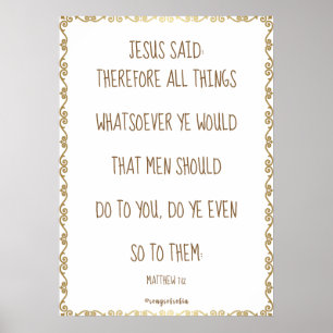 The Golden Rule Print, Value Poster Paper (Matte)