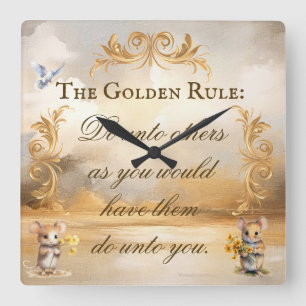 The Golden Rule Wall Clock