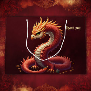 The golden serpent dragon. large gift bag