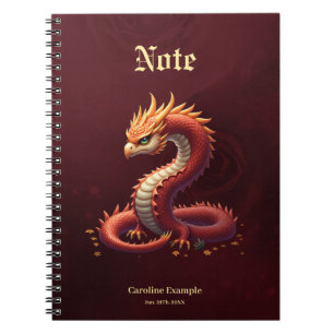 The golden serpent dragon. notebook