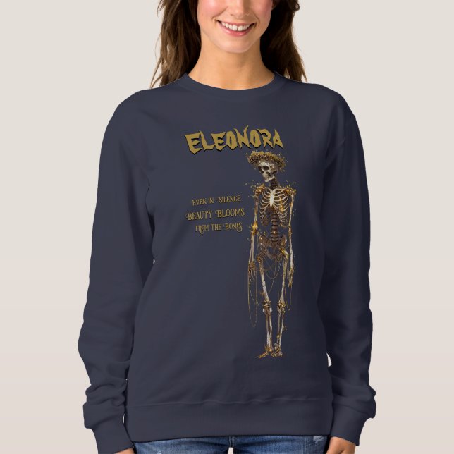 The Golden Skeleton Gothic Halloween  Sweatshirt (Front)