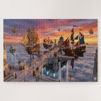 The Golden Skyway: A Floating Island Adventure Jigsaw Puzzle