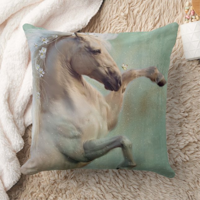 The Golden Stallion Horse - Pillow (Blanket)