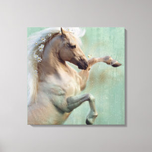 The Golden Stallion Horse - Poster Canvas Print
