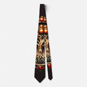 The golden tree of life of mysticism tie