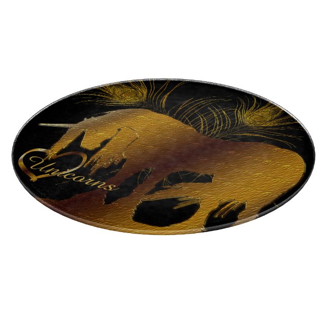 The Golden Unicorn Cutting Board (Corner)