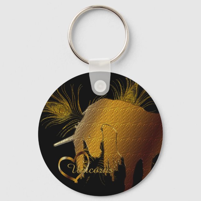 The Golden Unicorn Key Ring (Front)