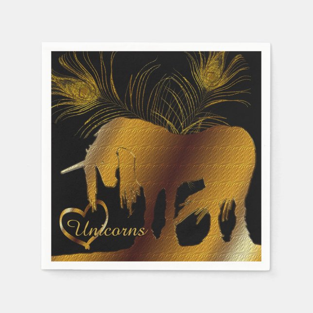 The Golden Unicorn Napkin (Front)