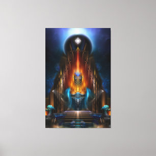 The Golden Vision Of Arsencia Fractal Art Canvas Print