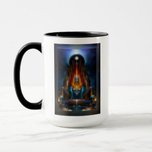 The Golden Vision Of Arsencia Fractal Art Mug