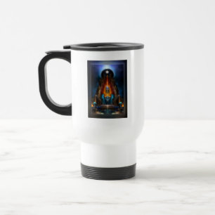 The Golden Vision Of Arsencia Fractal Art Travel Mug
