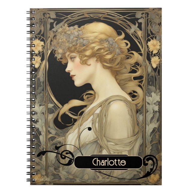 The Golden Woman Personalised Notebook (Front)