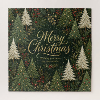 The Golden Yuletide Forest Jigsaw Puzzle