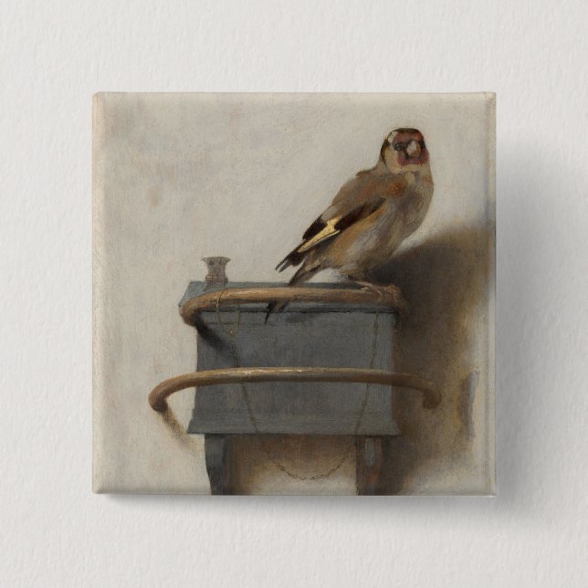 The Goldfinch 15 Cm Square Badge (Front)
