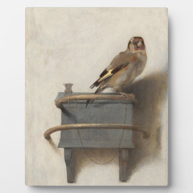 The Goldfinch By Carel Fabritius Plaque (Front)
