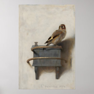 The Goldfinch Painting Carel Fabritius Bird Art Poster
