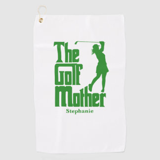 The Golf Mother With Name Funny Golf Theme Towel