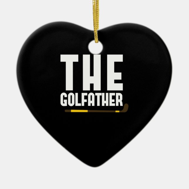 The Golfather Funny Golf Lover Dad Gift Golfer Ceramic Tree Decoration (Front)