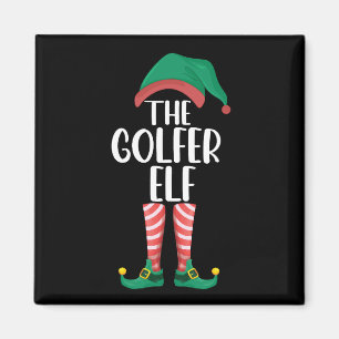 The Golfer Elf Golf Family Matching Christmas Magnet