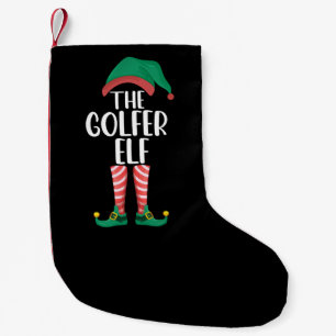 The Golfer Elf Golf Family Matching Christmas Small Christmas Stocking