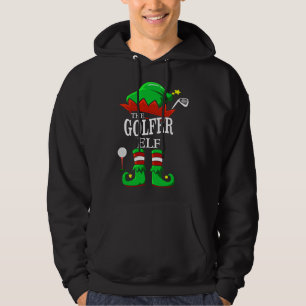 The Golfer Elf Matching Family Christmas Gift Funn Hoodie