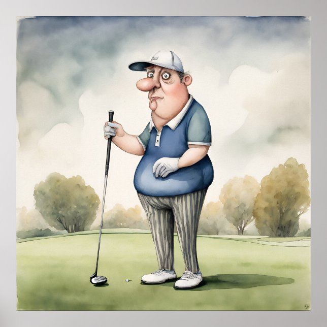 The Golfer - Golf Art Print (Front)