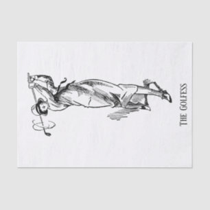 'The Golfess' Vintage Lady Golfer Tissue Paper