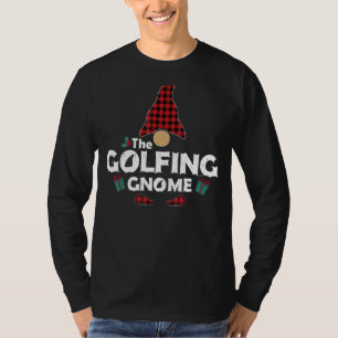 The Golfing Gnome Buffalo Plaid Matching Family Ch T-Shirt