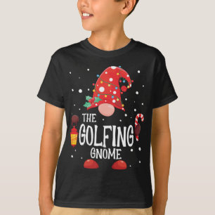 The Golfing Gnome Matching Family Christmas Gnome  T-Shirt