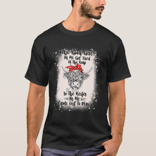 The Good Girl In Me Got Tired Heifer Cow Bleached T-Shirt