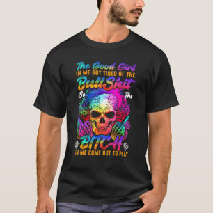 The Good Girl In Me Tattoo Skull Rose On Back T-Shirt