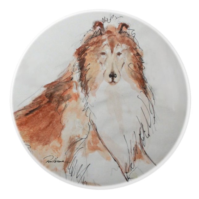 The Good, Old Dog Ceramic Knob (Front)