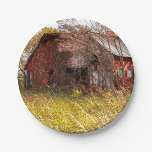 The Good Old Farming Days Paper Plate