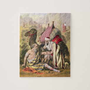 The Good Samaritan, from a bible printed by Edward Jigsaw Puzzle