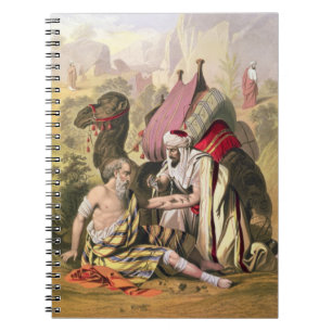 The Good Samaritan, from a bible printed by Edward Spiral Notebook