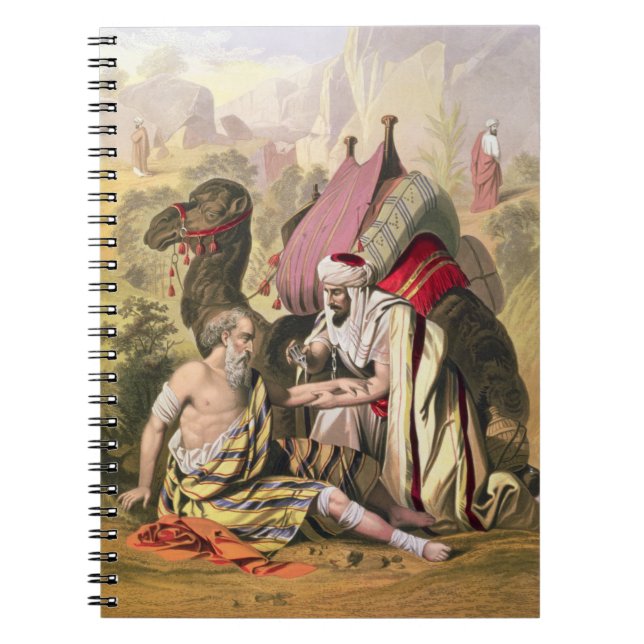 The Good Samaritan, from a bible printed by Edward Spiral Notebook (Front)