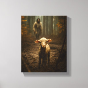 The Good Shepherd and the Lost Lamb Canvas Print