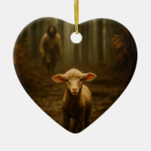 The Good Shepherd and the Lost Lamb Ceramic Tree Decoration