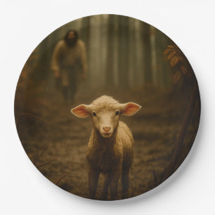 The Good Shepherd and the Lost Lamb – Jesus & Lamb Paper Plate