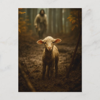 The Good Shepherd and the Lost Lamb – Jesus & Lamb Postcard