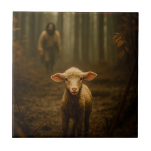 The Good Shepherd and the Lost Lamb – Jesus & Lamb Tile